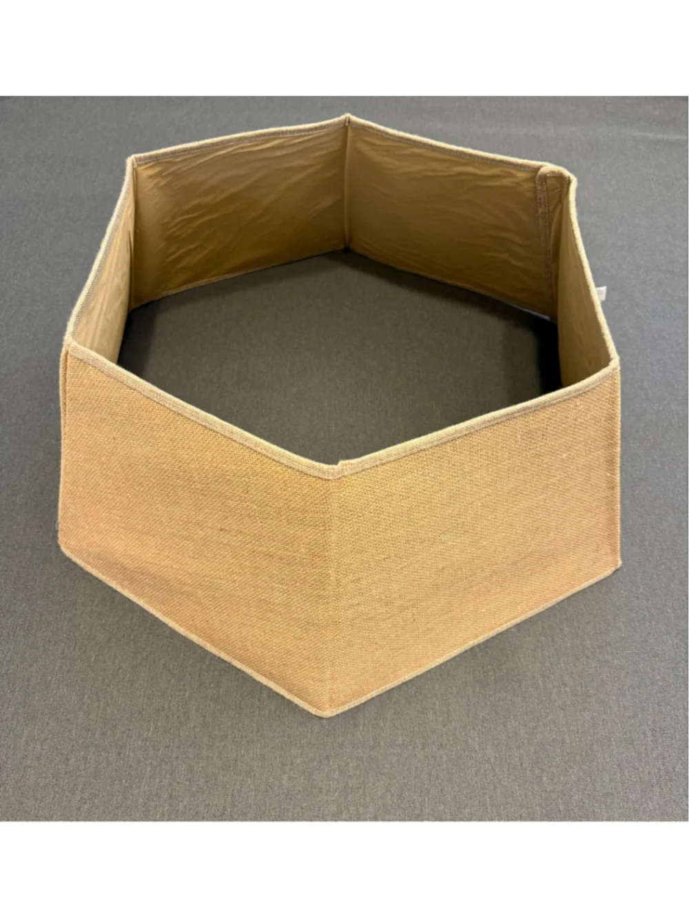 New Target Wondershop Christmas Tree Collar - Beige Burlap (Foldable Hexagon)